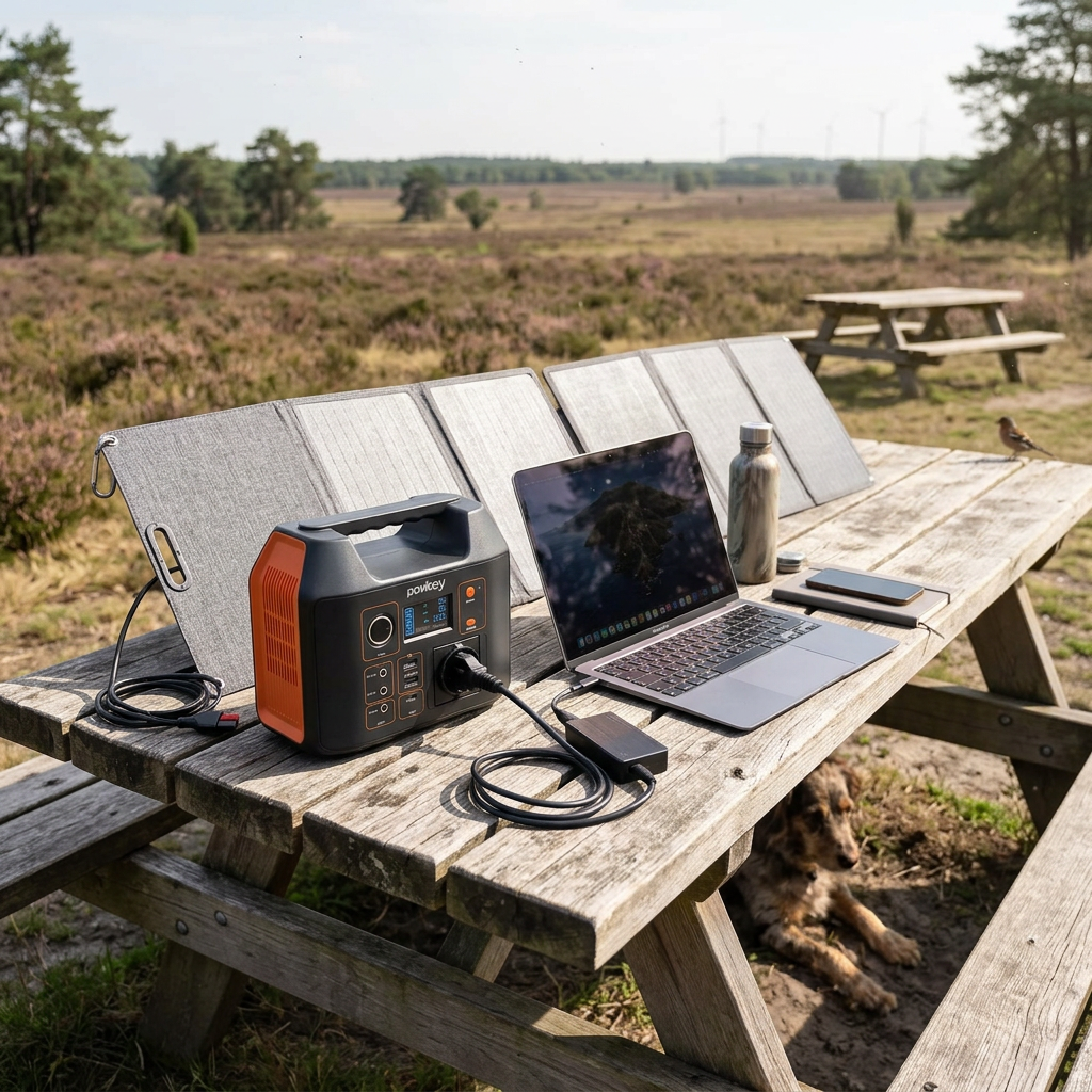 Werken vanuit het bos, strand of de camping: zo neem je stroom mee